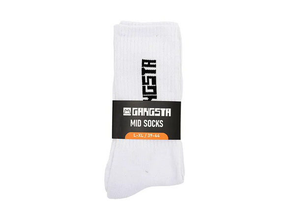 Calcetin Gangsta Mid Brand Unisex Blanco