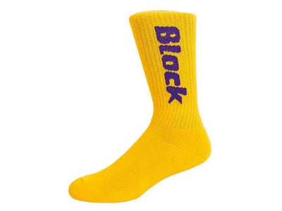 Calcetin Largo Block Unisex Amarillo