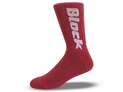 Calcetin Largo Block Unisex Burdeo