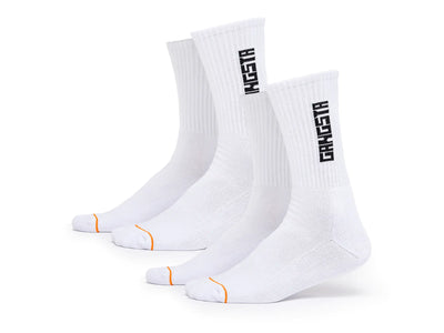 Calcetin Largo Gangsta Mid Brand 2 pack Unisex Blanco