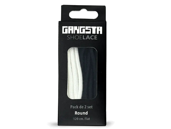 Cordones Gangsta Sl Round 2 Unisex Negro-Blanco