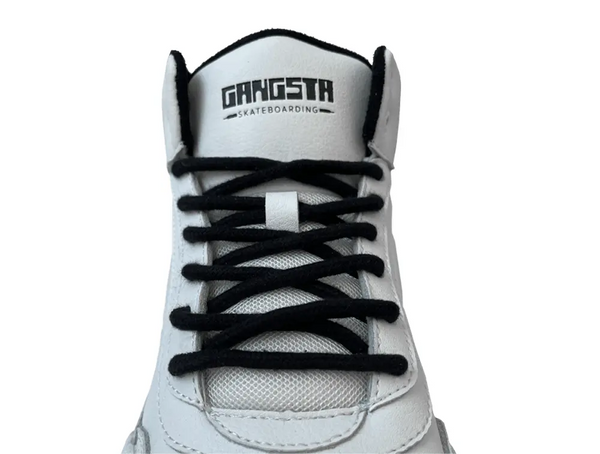 Cordones Gangsta Sl Round 2 Unisex Negro-Blanco