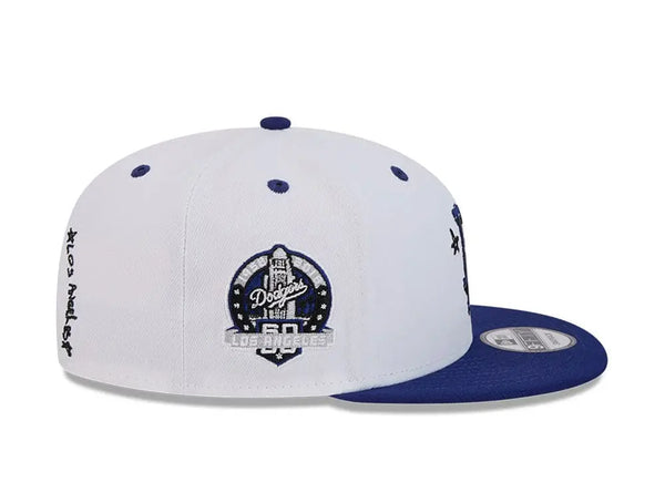 Jockey New Era 950 Los Angeles Dodgers MLB Official Doodles Unisex Blanco