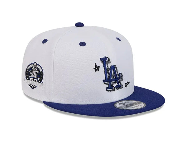 Jockey New Era 950 Los Angeles Dodgers MLB Official Doodles Unisex Blanco