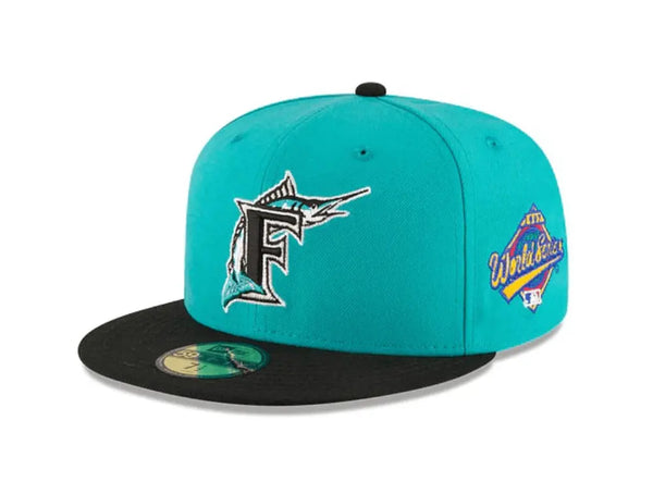 Jockey New Era Mlb 5950 Wool Ws Florida Marlins 1997 Unisex Celeste