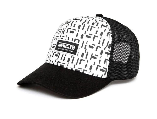 Jockey Trucker Gangsta Letters Unisex Blanco