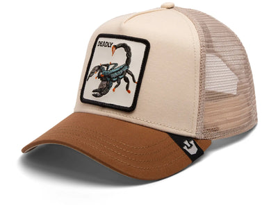 Jockey Trucker Goorin Bros The Deadliest Scorpion Unisex Beige Café