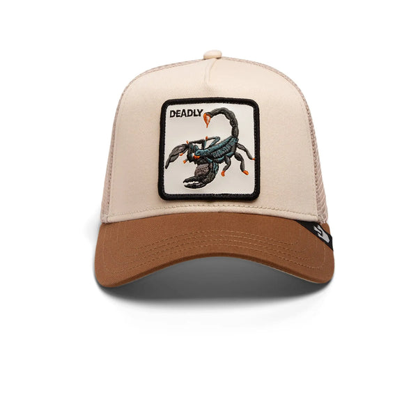 Jockey Trucker Goorin Bros The Deadliest Scorpion Unisex Beige Café