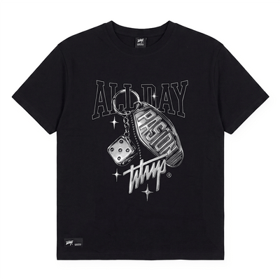 Polera Manga Corta Whatup Hombre Negro