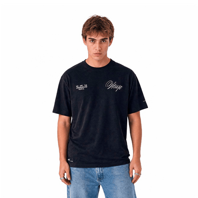 Polera Manga Corta Whatup Hombre Negro