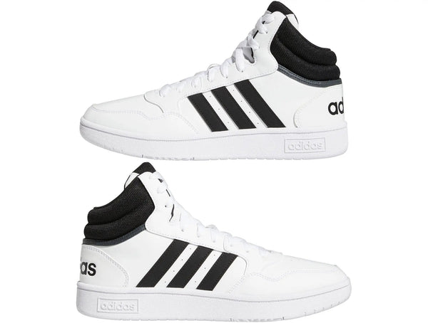 Zapatilla Adidas Hoops 3.0 Mid Hombre Blanco