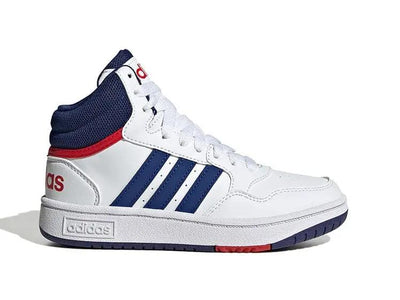Zapatilla Adidas Hoops 3.0 Mid Junior Blanco