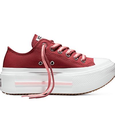 Zapatilla Converse Chuck Taylor Lift Double Stack Mujer Rojo