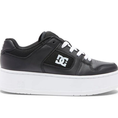 Zapatilla Dc Manteca 4 Plataforma Cuero Mujer Negro