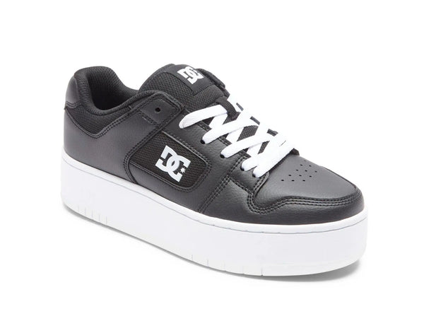 Zapatilla Dc Manteca 4 Plataforma Cuero Mujer Negro