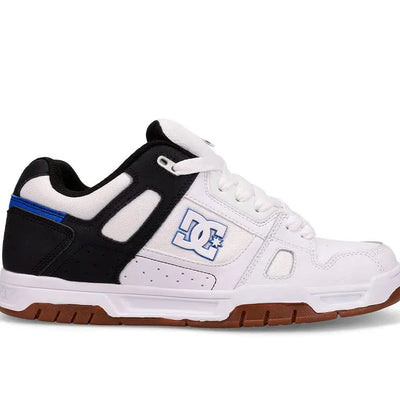 Zapatilla Dc Stag Hombre Blanco Negro Suela Blanco Gum