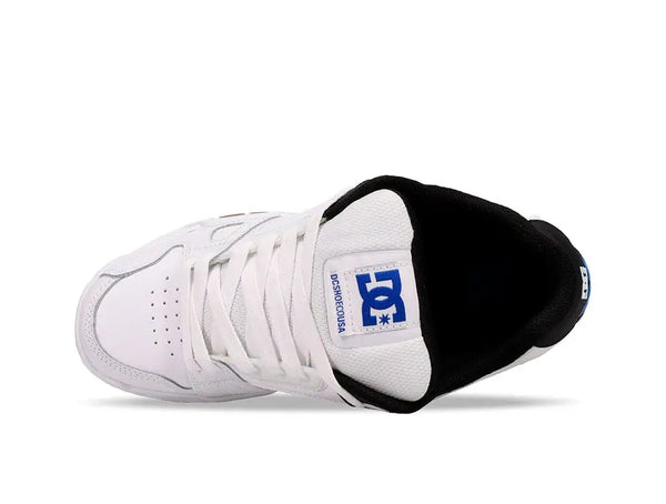 Zapatilla Dc Stag Hombre Blanco Negro Suela Blanco Gum