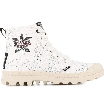 Zapatilla Palladium Pampa Stranger Things (Demodog) Unisex Blanco