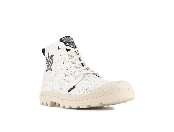 Zapatilla Palladium Pampa Stranger Things (Demodog) Unisex Blanco Palladium