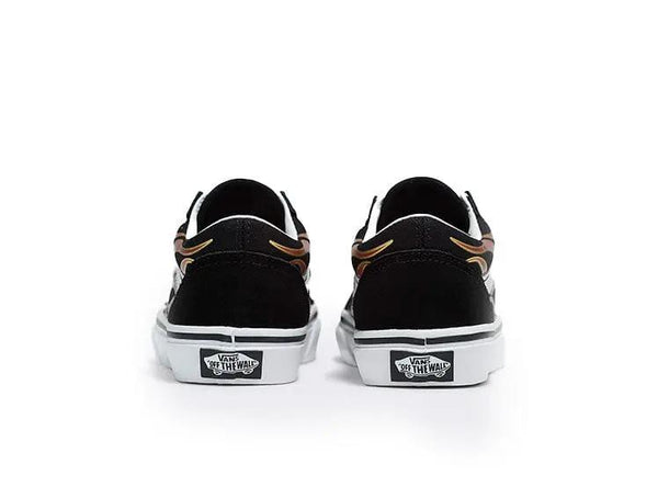 Zapatilla Vans Old Skool (Glossy Flame) Junior Negro
