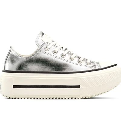 Zapatillas Converse Chuck Taylor Lift Double Stack Mujer Plata