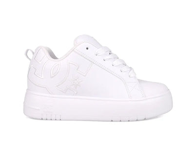 Zapatillas Dc Court Graffik Plataforma Mujer Blanco
