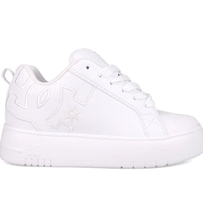 Zapatillas Dc Court Graffik Plataforma Mujer Blanco