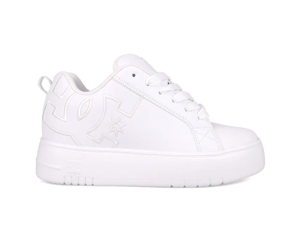Zapatillas Dc Court Graffik Plataforma Mujer Blanco
