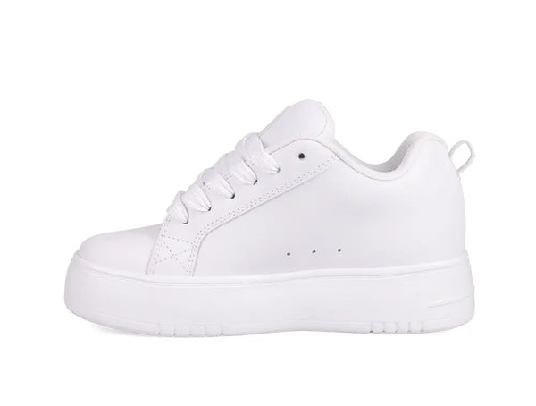 Zapatillas Dc Court Graffik Plataforma Mujer Blanco