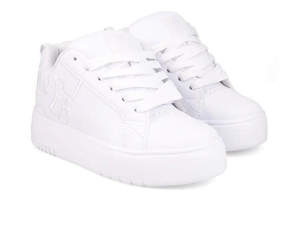 Zapatillas Dc Court Graffik Plataforma Mujer Blanco