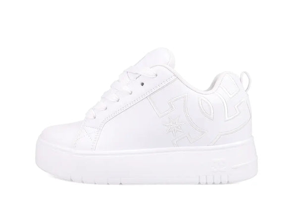 Zapatillas Dc Court Graffik Plataforma Mujer Blanco
