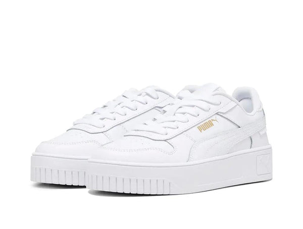 Zapatillas Puma Carina Street Cadete Mono Blanco