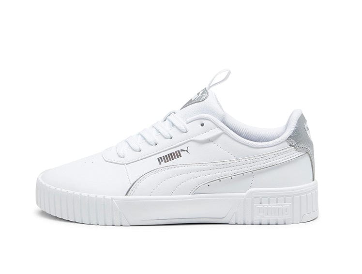 PUMA Carina L, Zapatillas Mujer, Blanco White/White/Silver, 39 EU