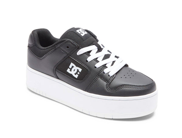 Zapatilla Dc Manteca 4 Plataforma Cuero Mujer Negro