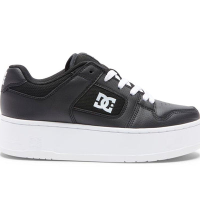 Zapatilla Dc Manteca 4 Plataforma Cuero Mujer Negro