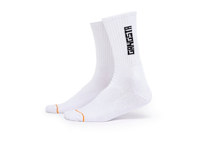 Calcetin Gangsta Mid Brand Unisex Blanco