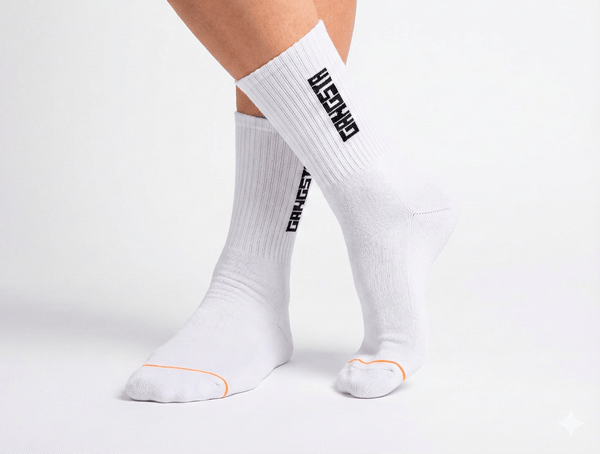 Calcetin Gangsta Mid Brand Unisex Blanco
