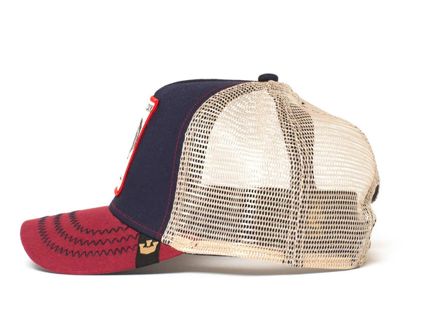 Jockey Trucker Goorin The Cock Unisex Azul - Burdeo - Blanco