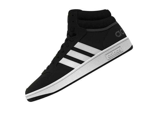 Zapatilla Adidas Hoops 3.0 Mid Cuero Hombre Negro