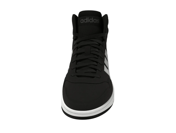 Zapatilla Adidas Hoops 3.0 Mid Cuero Hombre Negro