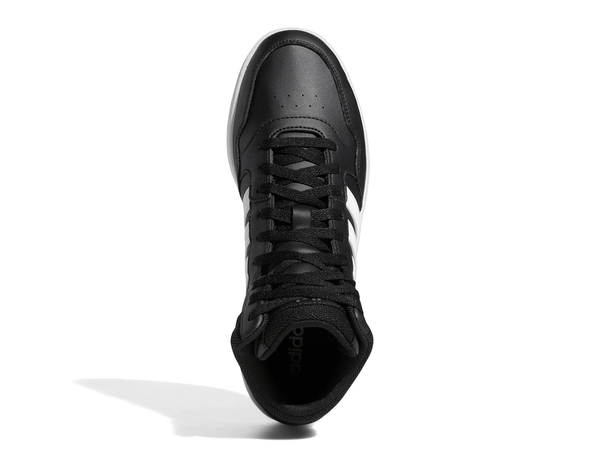 Zapatilla Adidas Hoops 3.0 Mid Cuero Hombre Negro