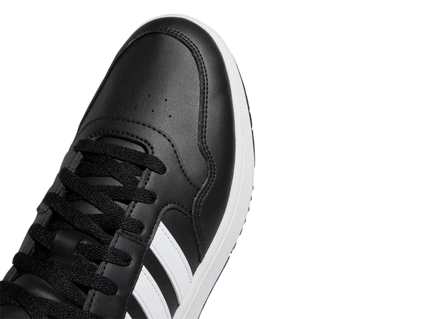 Zapatilla Adidas Hoops 3.0 Mid Cuero Hombre Negro