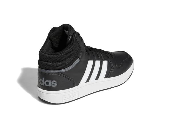Zapatilla Adidas Hoops 3.0 Mid Cuero Hombre Negro