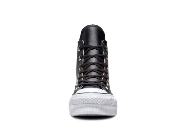 Zapatilla Converse Chuck Taylor Plataforma Cuero Hi Mujer Negro
