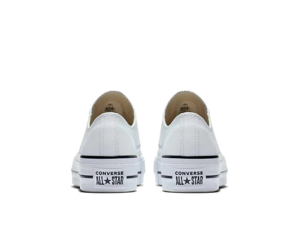 Zapatilla Converse Chuck Taylor Plataforma Cuero Mujer Blanco