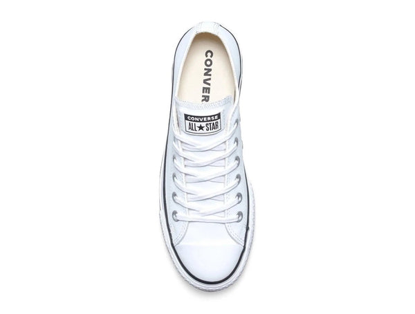 Zapatilla Converse Chuck Taylor Plataforma Cuero Mujer Blanco