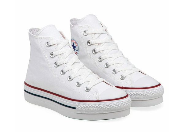 Zapatilla Converse Chuck Taylor Plataforma Hi Mujer Blanco