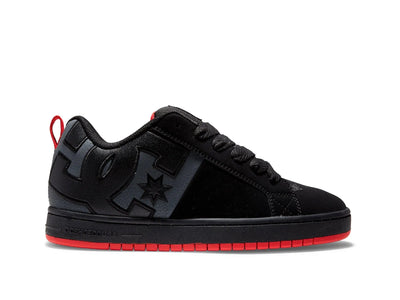 Zapatilla DC Court Graffik Suede Trainers Hombre Negro Rojo