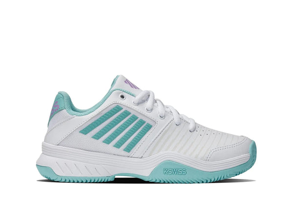 Zapatilla Kswiss Court Express Hb Mujer Blanco Celeste