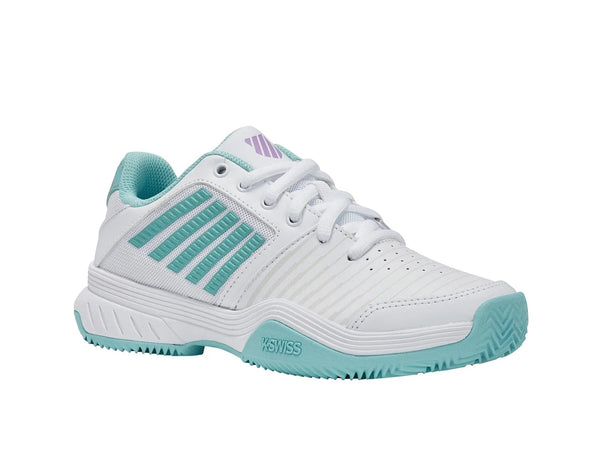 Zapatilla Kswiss Court Express Hb Mujer Blanco Celeste